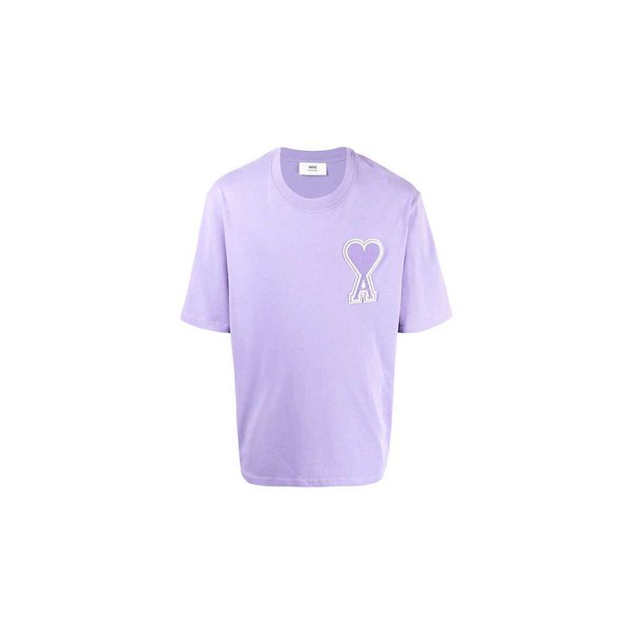 Футболка AMI Paris Exclusive Ami De Coeur T-Shirt Light Purple