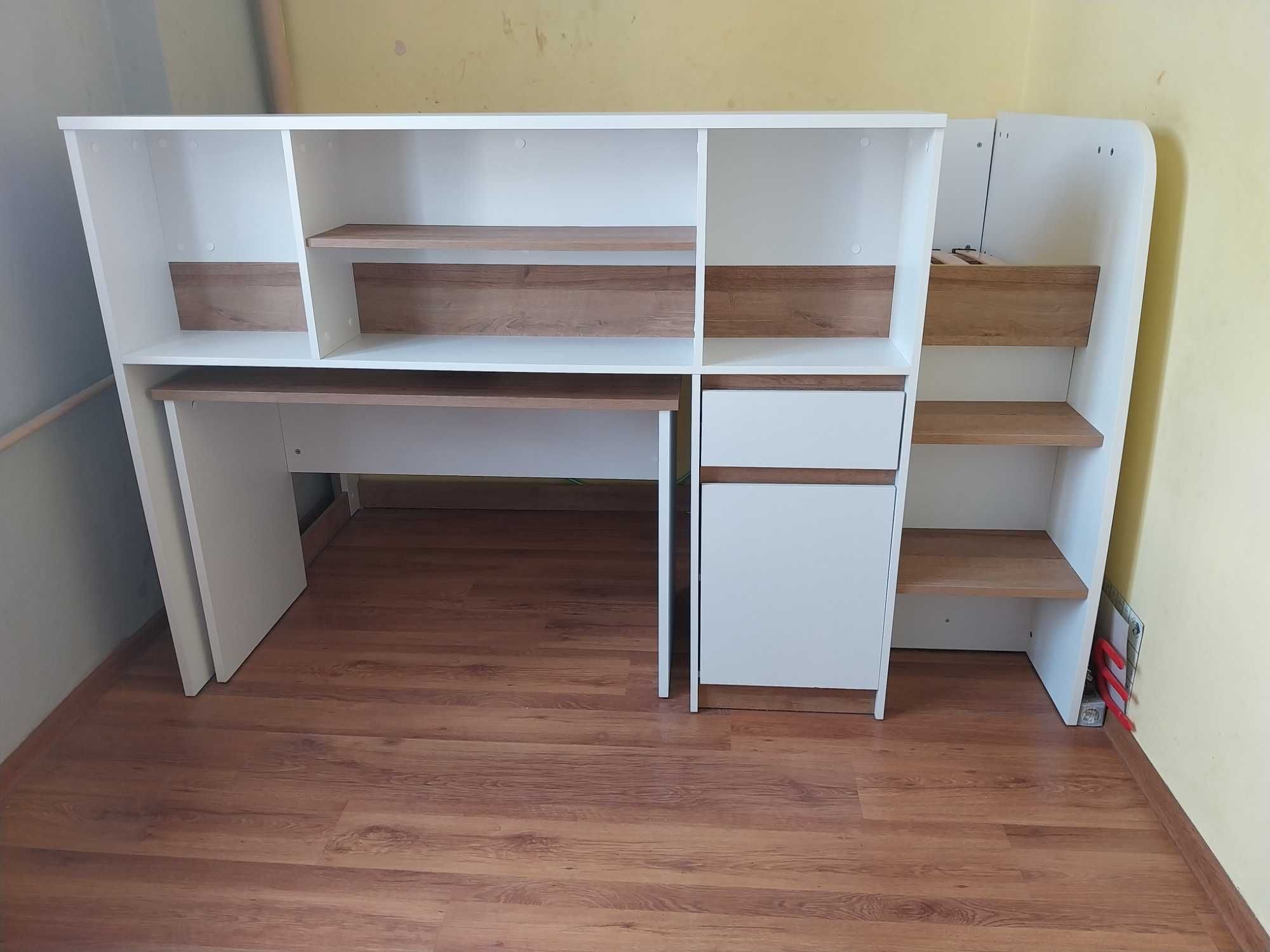 antresola, łóżko piętrowe ze schodami, biurko wysuwane Sinco
