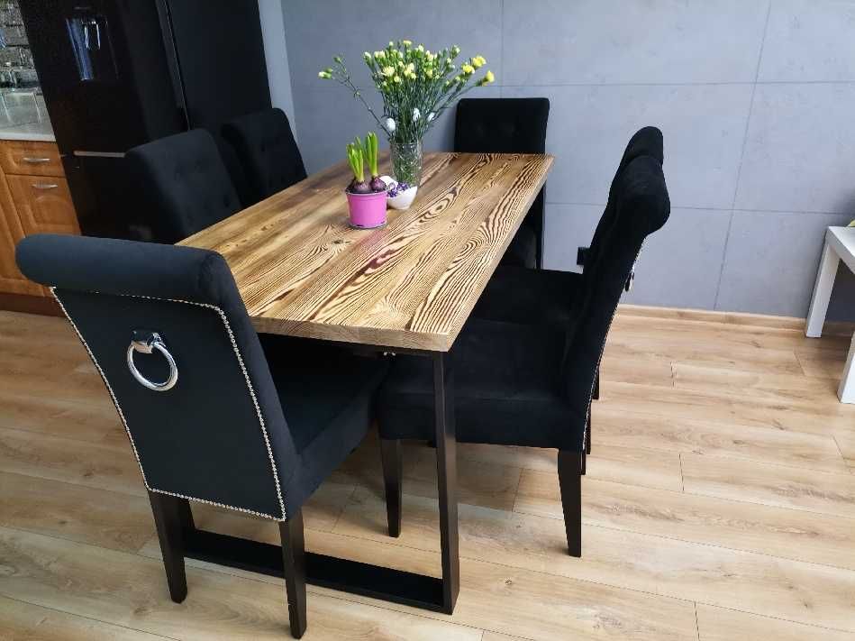 Stół do kuchni salonu jadalni 140x80cm z litego drewna loft nowoczesny