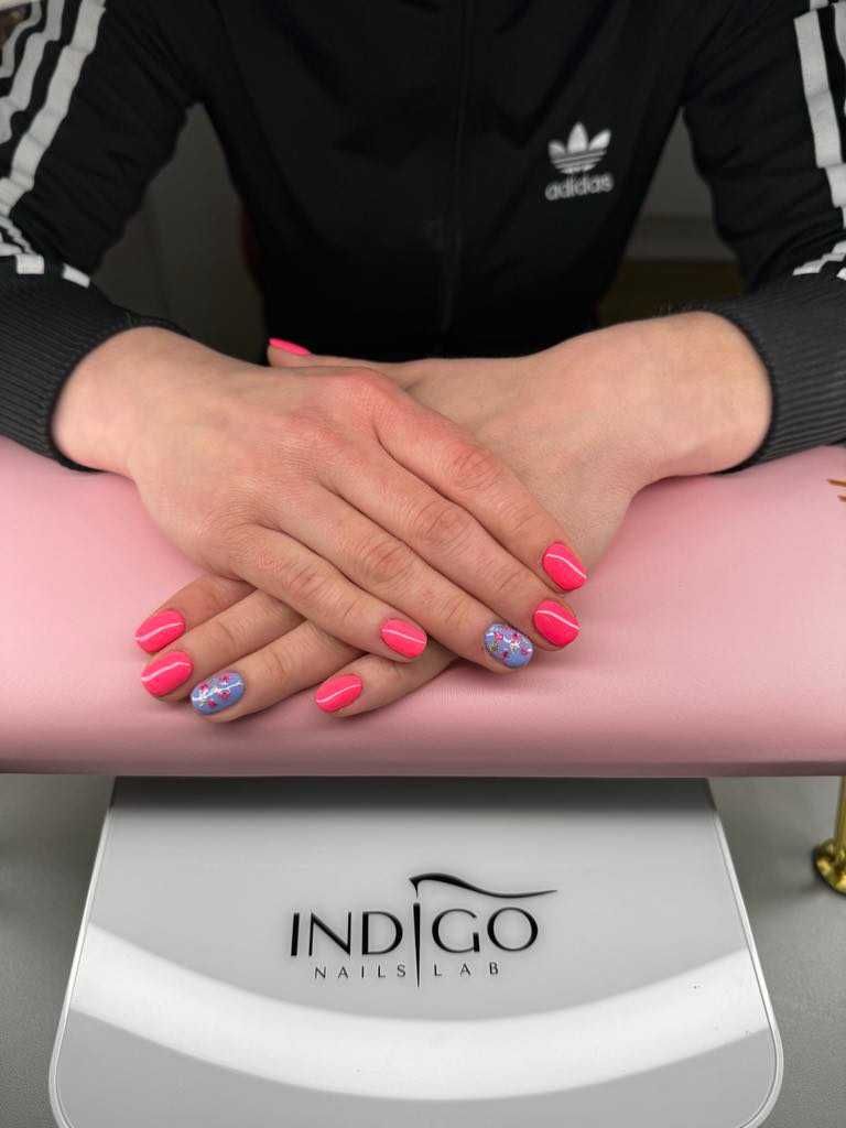 Manicure hybrydowe, żelowe, stylizacja paznokci, INDIGO