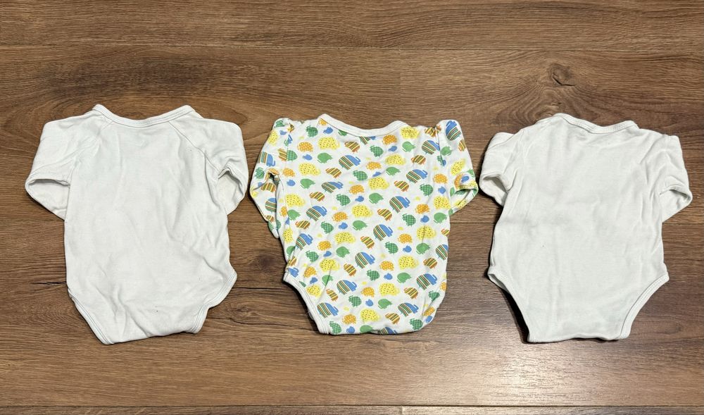 Zestaw kopertowe body niemowlęce r. 62 68