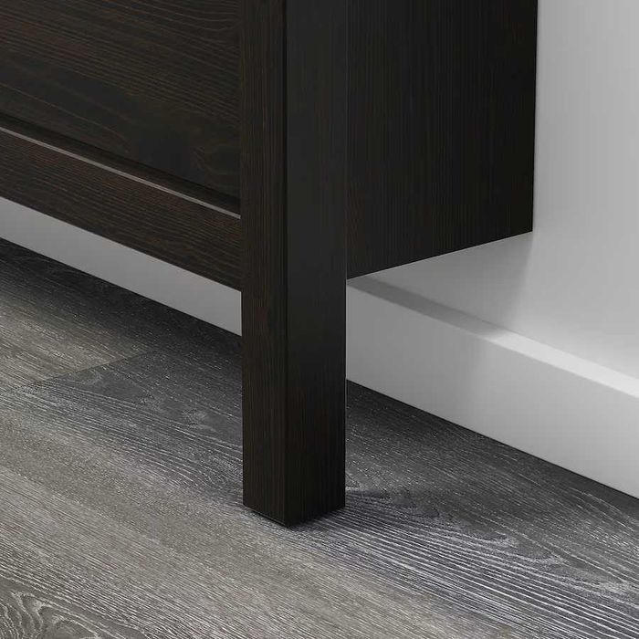 HEMNES Szafka na buty, 4 przegrody  czarnobrąz 107x22x101 nowa !! IKEA
