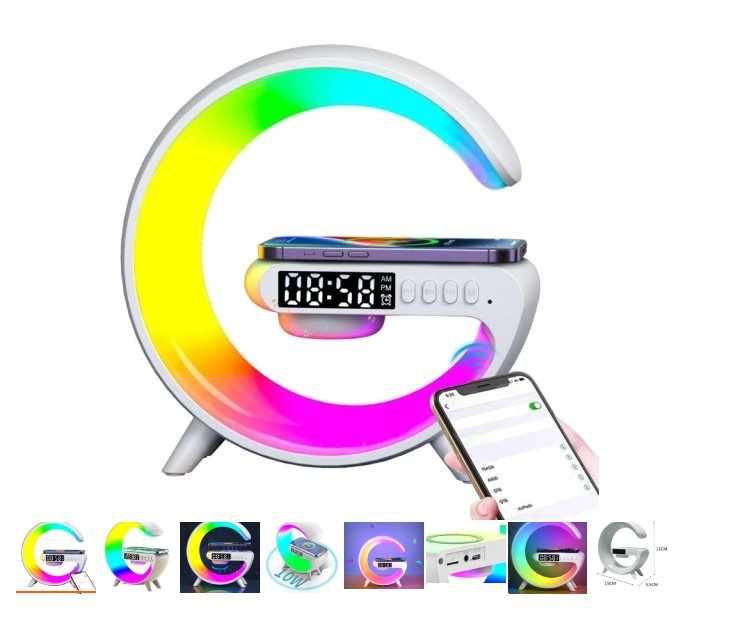 LAMPKA LED - głośnik, radio FM, ładowarka SMART