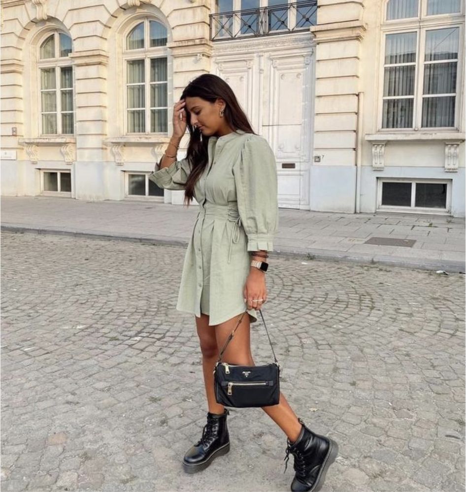 Сукня сорочка корсетна  шнурівка зав'язки zara