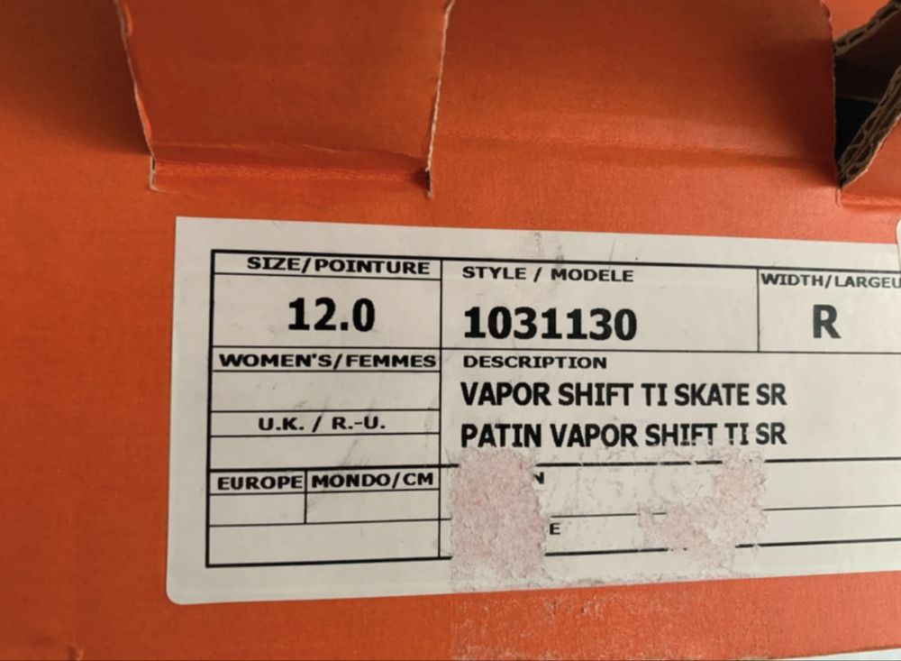 Łyżwy hokejowe Bauer x Nike Vapor Shift Ti