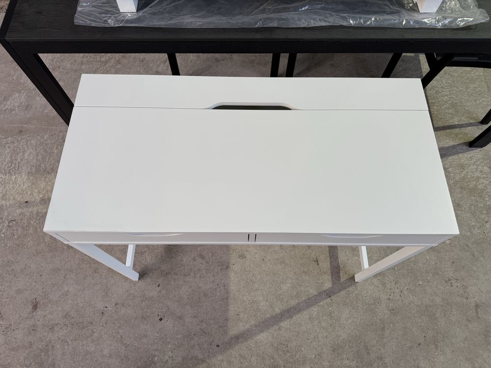 Стіл IKEA ALEX білий мінімалітсчний 100х48см