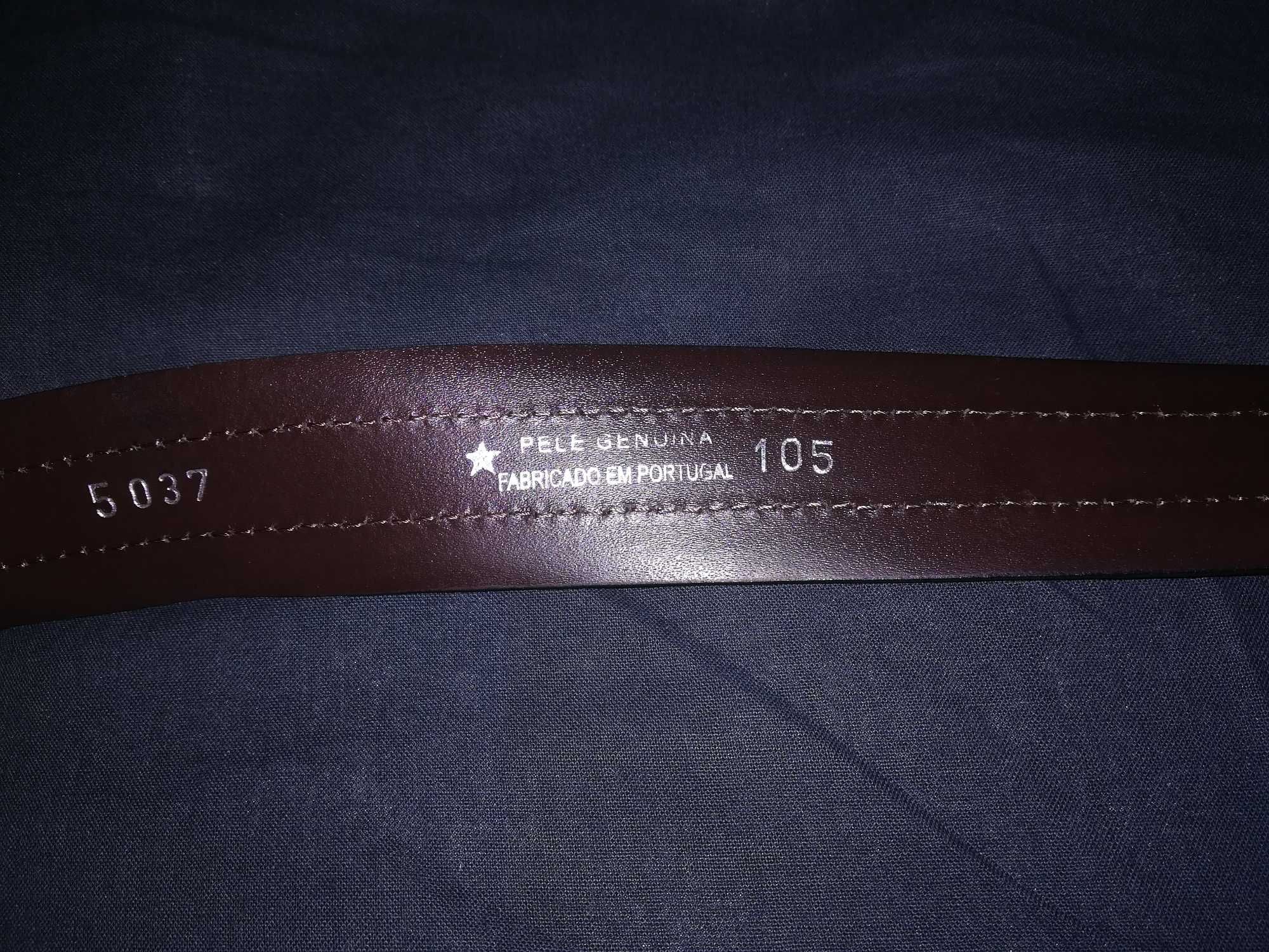Cinto cabedal castanho usado 100