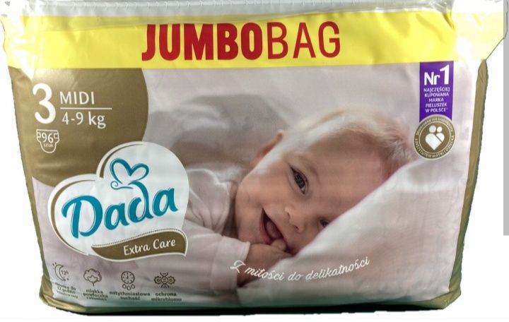 Dada extra care pieluszki pampersy rozmiar 3 - 96 sztuk