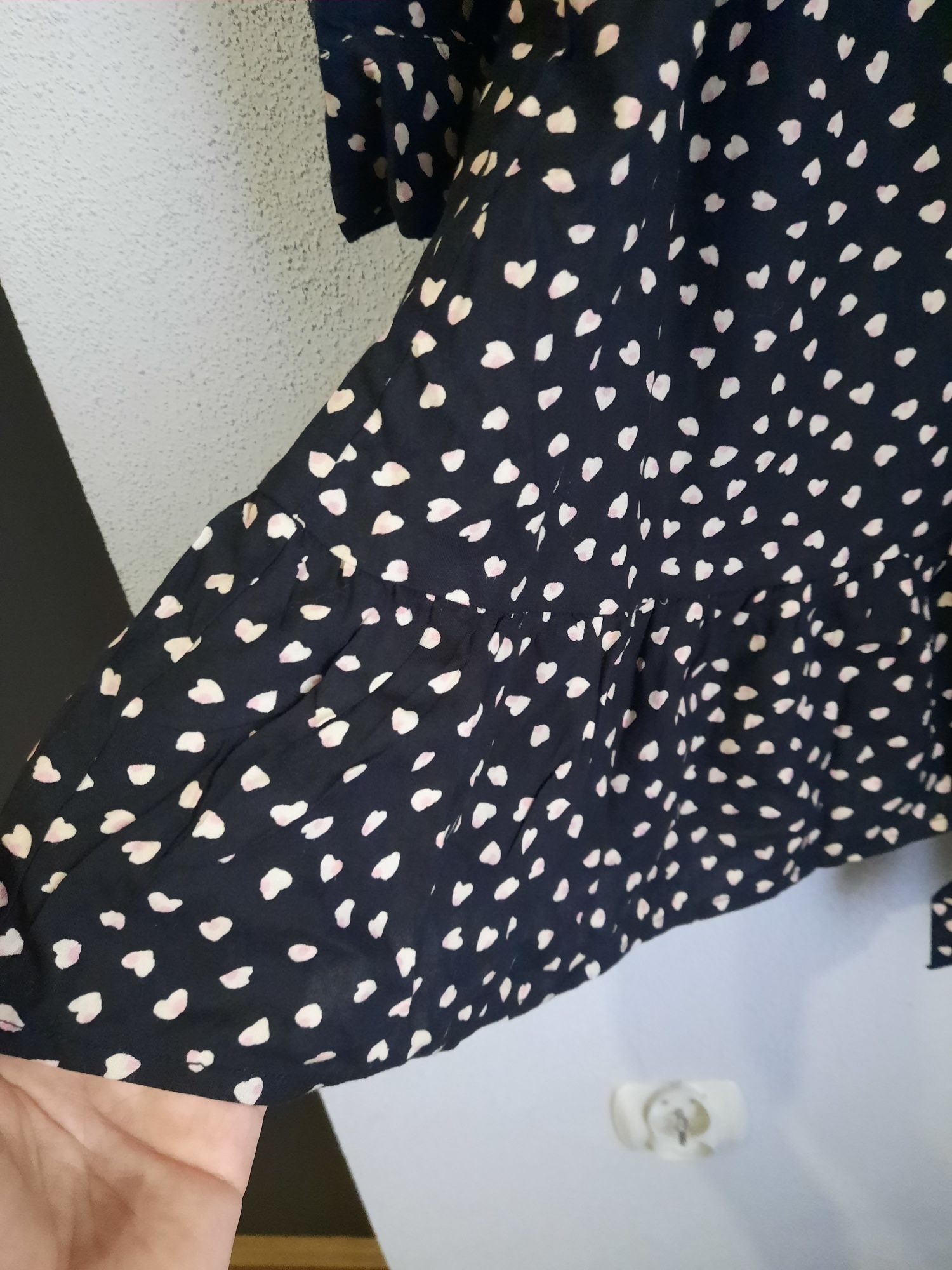 Sukienka w serduszka długi rękaw cropp xl