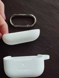Airpods pro Etui na słuchawki Spigen Silicone Fit Biały pokrowiec