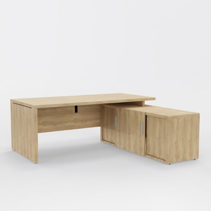 Okazja! Duże Biurko z Szafką MDD Quando Do gabinetu lub biura Jak nowe