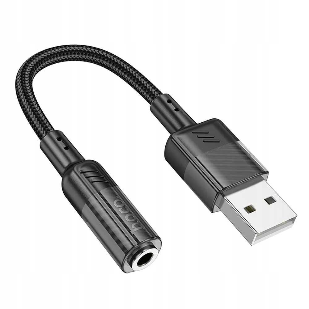 HOCO adapter AUX USB A (męski) do Jack 3,5 mm (żeński) LS37 0,15 m
