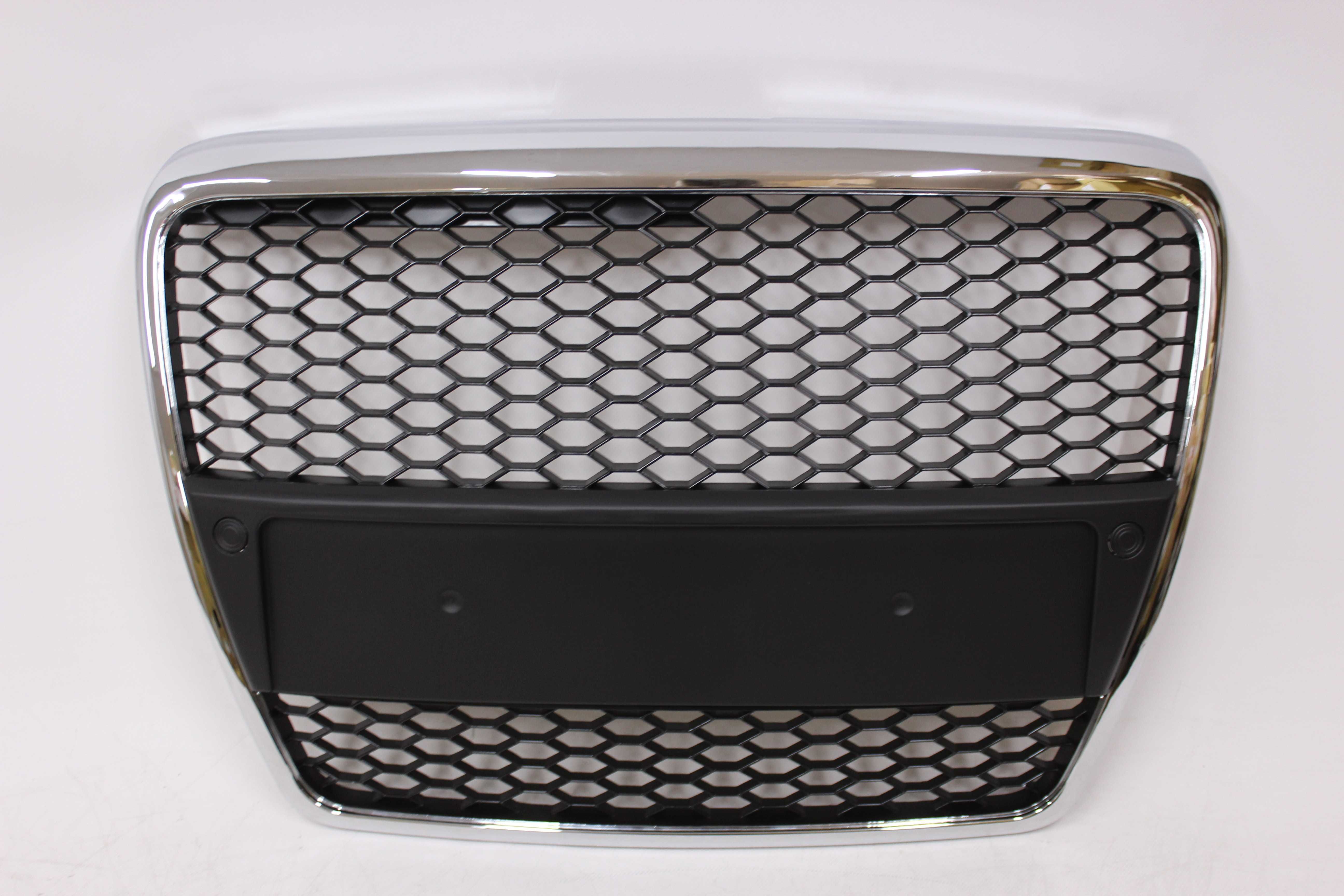 GRILL Atrapa chłodnicy AUDI A6 C6 r.04-08 Plaster miodu RS-look Chrom