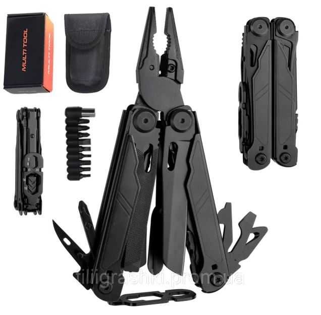 Мультитул з Ключами MQ065A 17в1 black + Набір біт