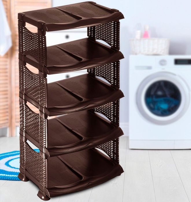 Пластиковая пoлочка, обувaйка на 5 ярусов для школьной от обуви