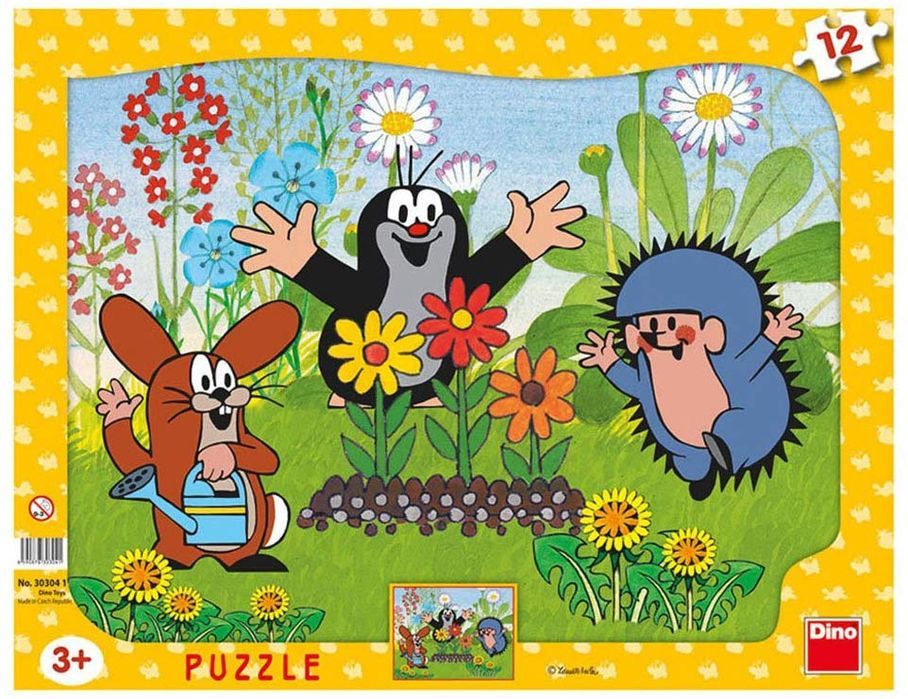 Puzzle ramkowe Krecik i przyjaciele 12 elementów idealny prezent