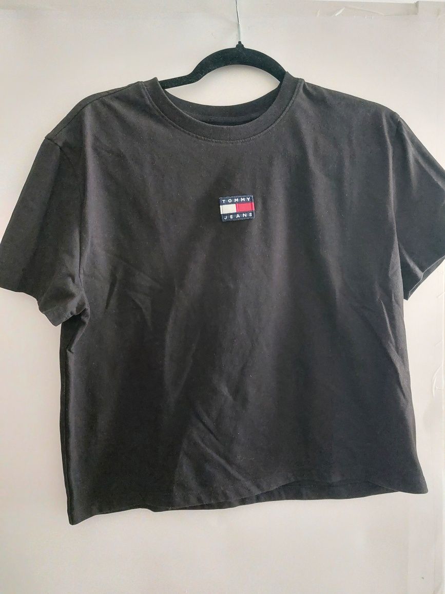 Koszulka t-shirt Tommy Hilfiger czarna oversie