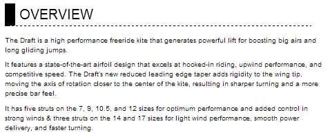 Kite - Naish Draft 12m de 2015 - High performance big air - como novo