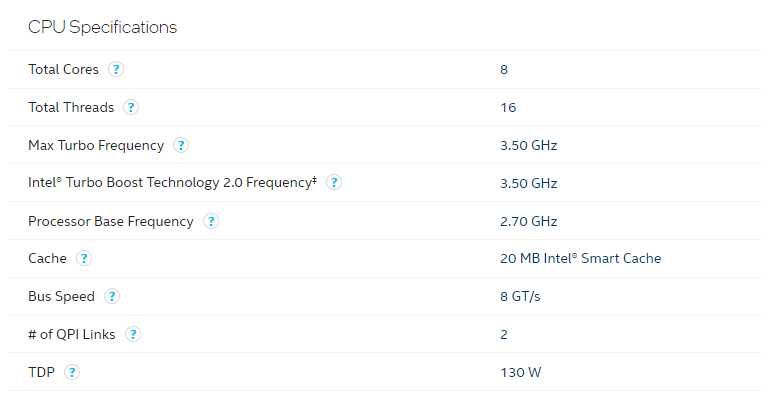 Processador CPU INTEL XEON E5-2680