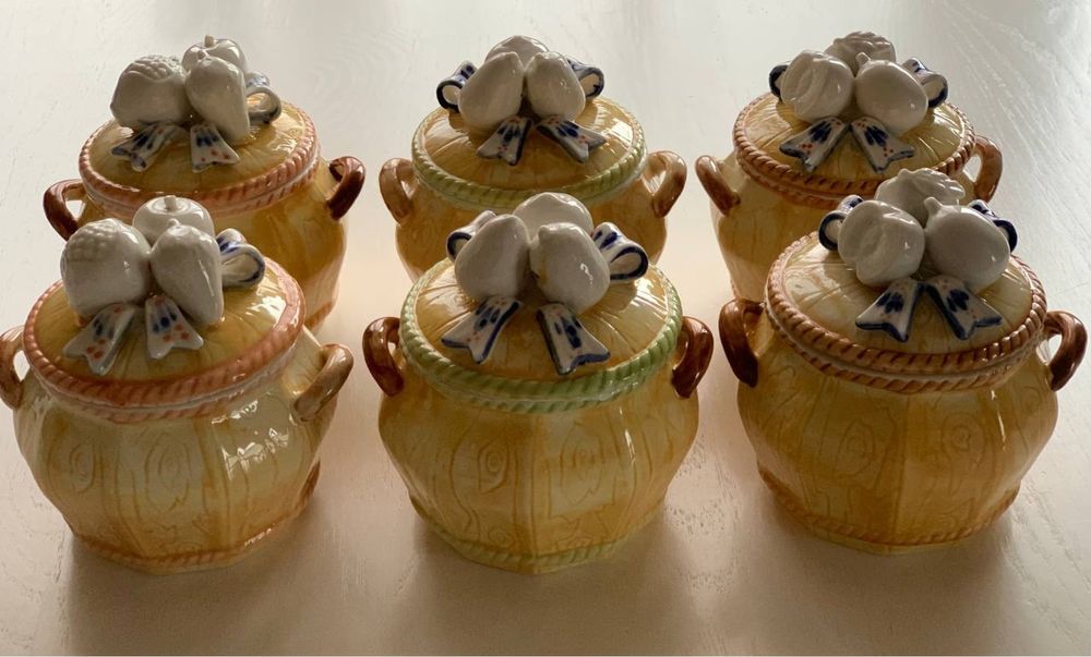 Горшок для хранения сыпучих, банка ёмкость для специй "под гжель"