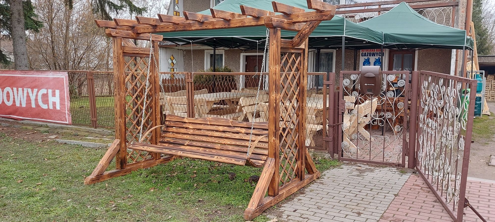 Huśtawka ogrodowa impregnowane.