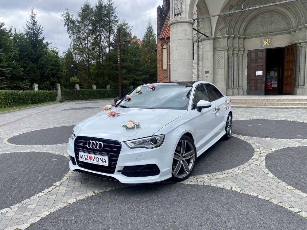 Samochód auto do ślubu / Białe 300-konne Audi / Czarne Volvo XC90
