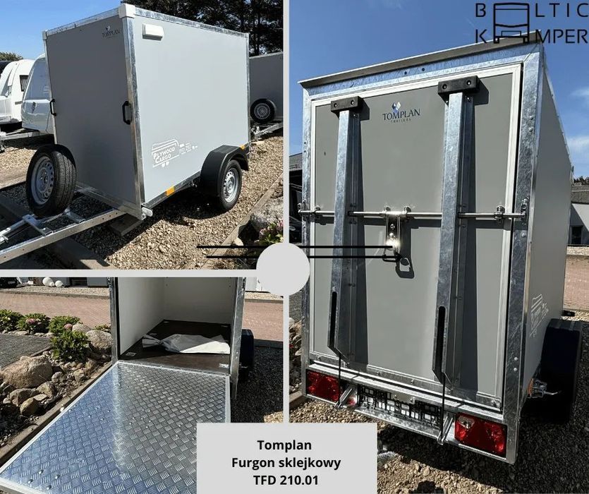 TOMPLAN Furgon sklejkowy TFD 210.01 DMC 750kg  Dealer Trójmiasto ! Dostępność od ręki !