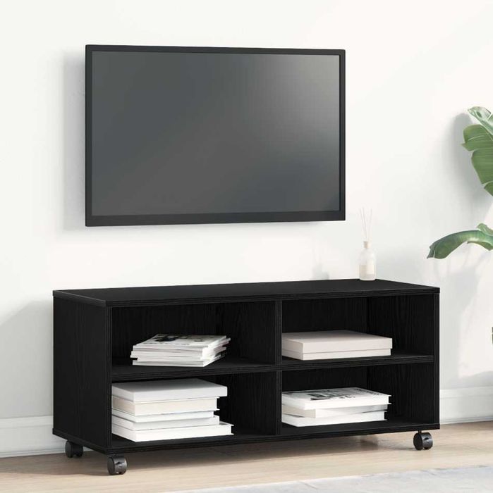 Szafka RTV Czarna 90x35x35 cm