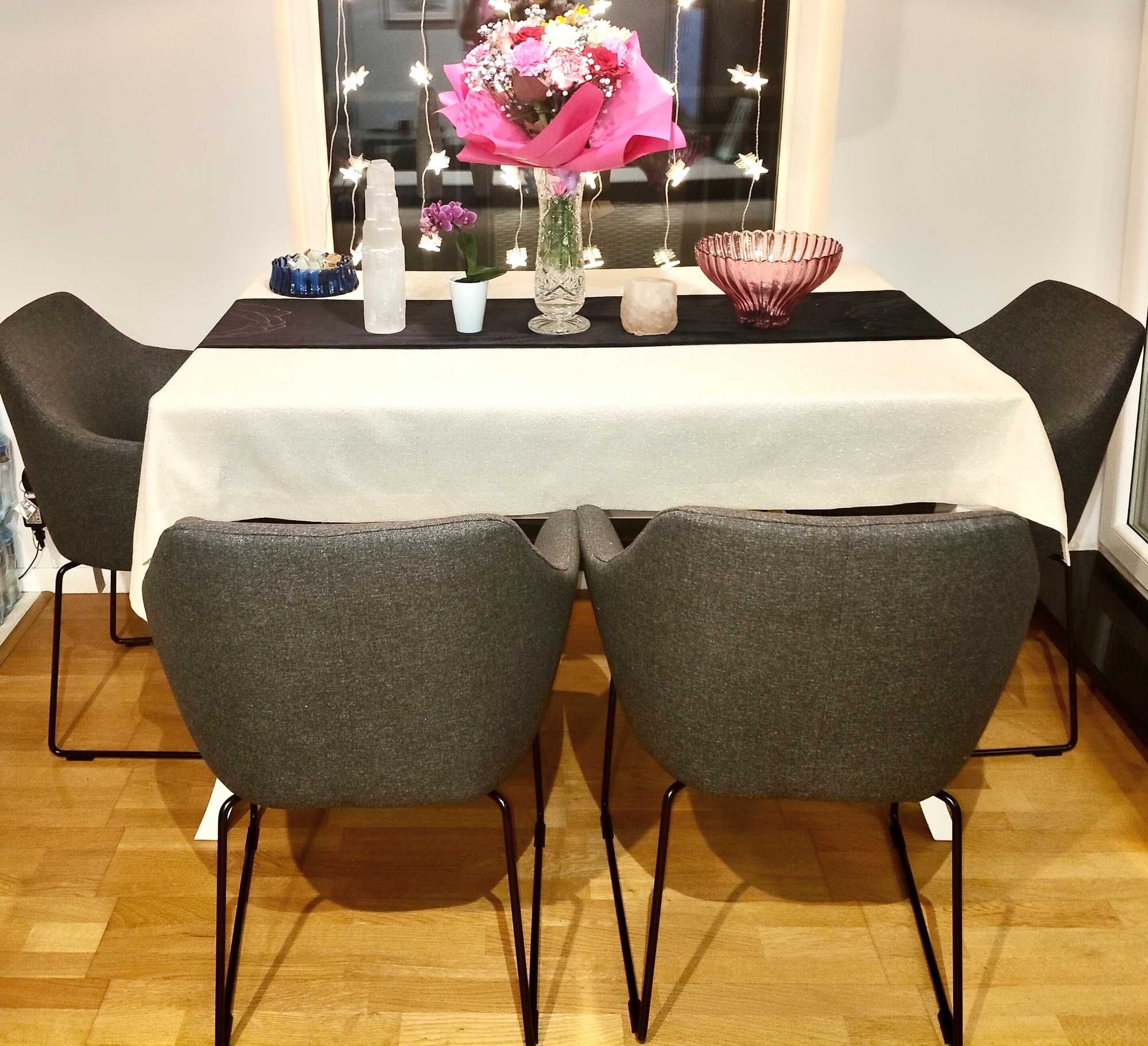 Stół biały rozkładany glamour Ludwik