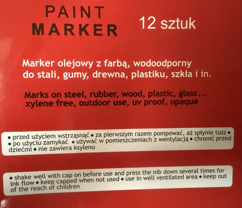 Marker olejowy do nagrobków