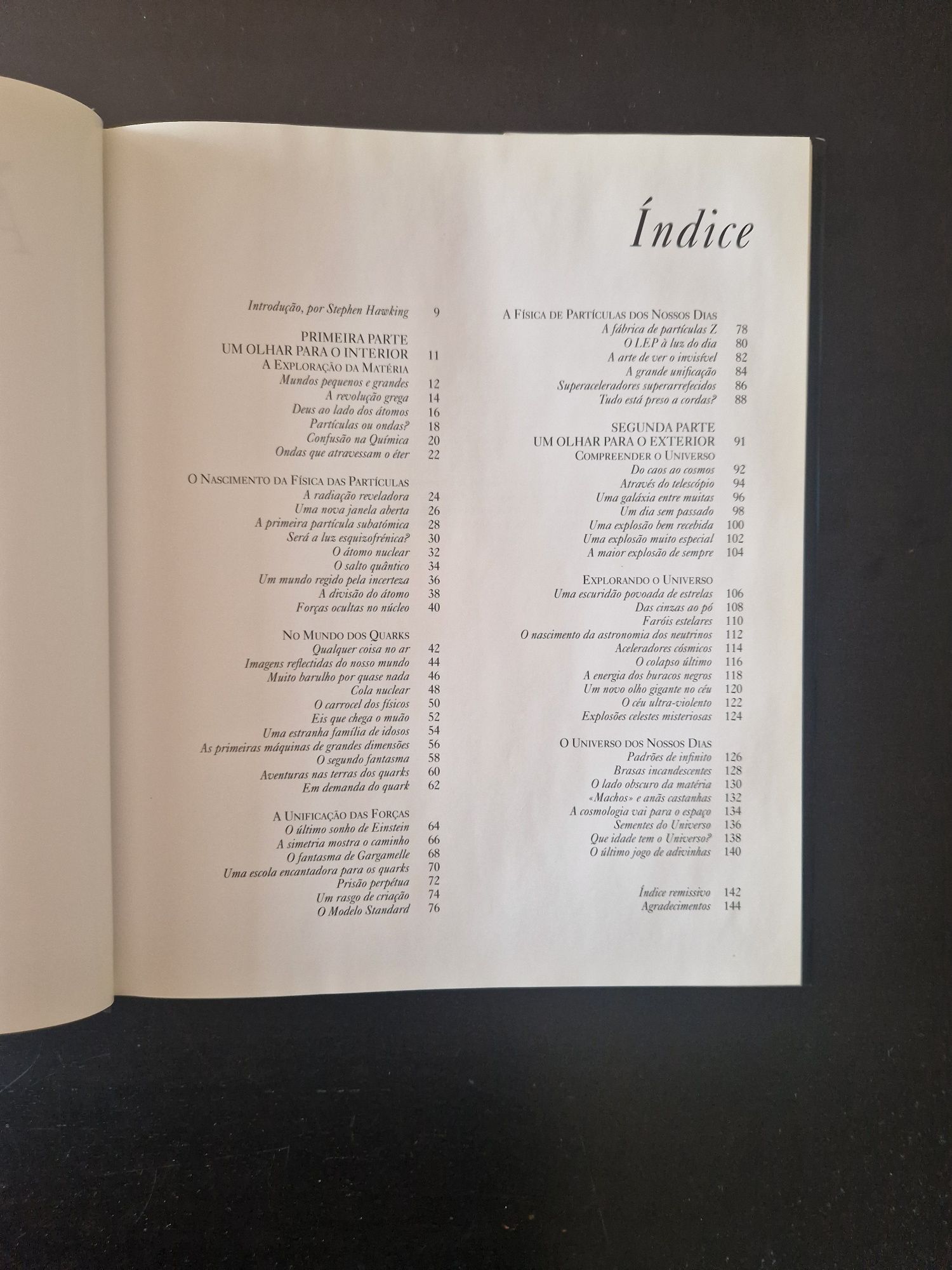 "À Descoberta do Infinito - Os Mistér. do Univ.", introd. S. Hawking