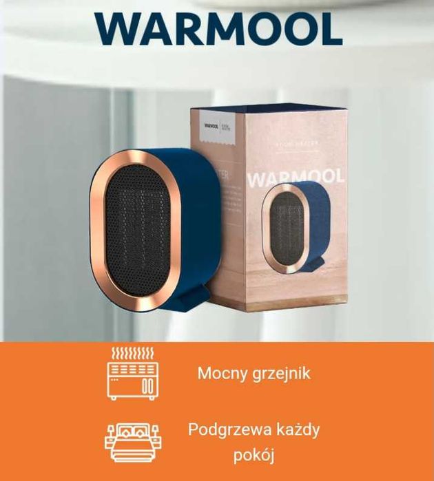 Mały grzejnik elektryczny warmool 1200 w