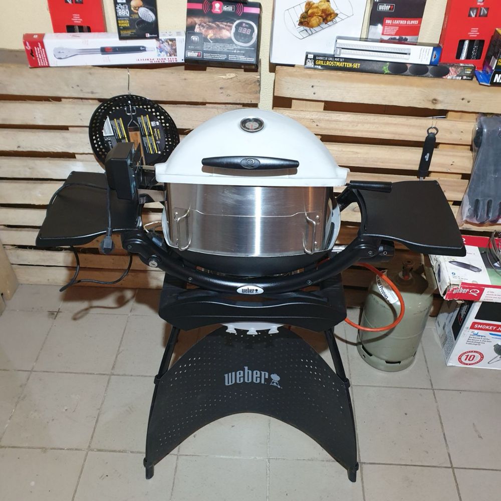 Рожен/вертел+вставка для піцци для газових грилей Weber Q1000,1200,140