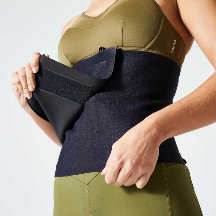 Nowy Pas wyszczuplający do ćwiczeń, treningu typu sauna fitness Domyos