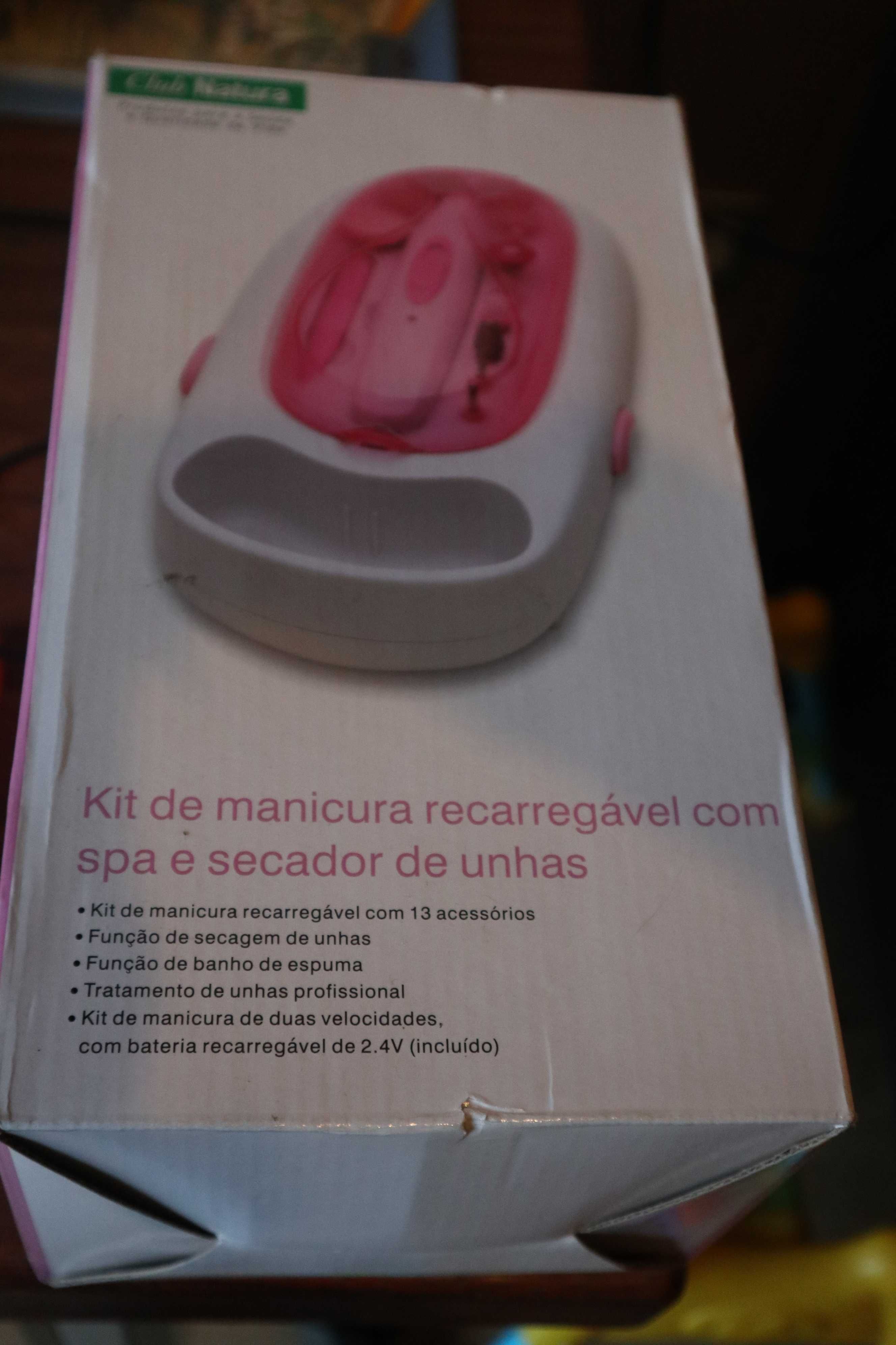 Kit de manicura recarregável com spa e secador de unhas