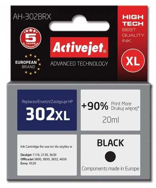 Tusz ActiveJet do HP 302XL czarny (black)