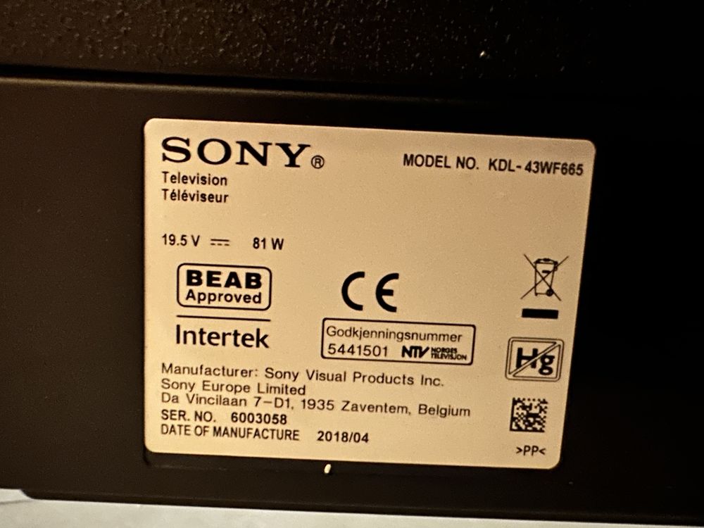 4K HDR X1 Sony Bravia телевізор Android tv 2022 рік 43” KD-43X80J