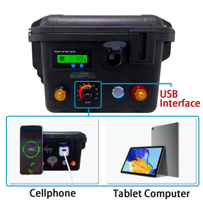 Новий акумулятор LiFePO4 12.8V 100Ah з Bluetooth та USB - Київська обл