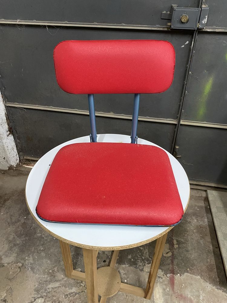 Cadeira acolchoada dobravel fabrill boar seat stadium laranja turquesa