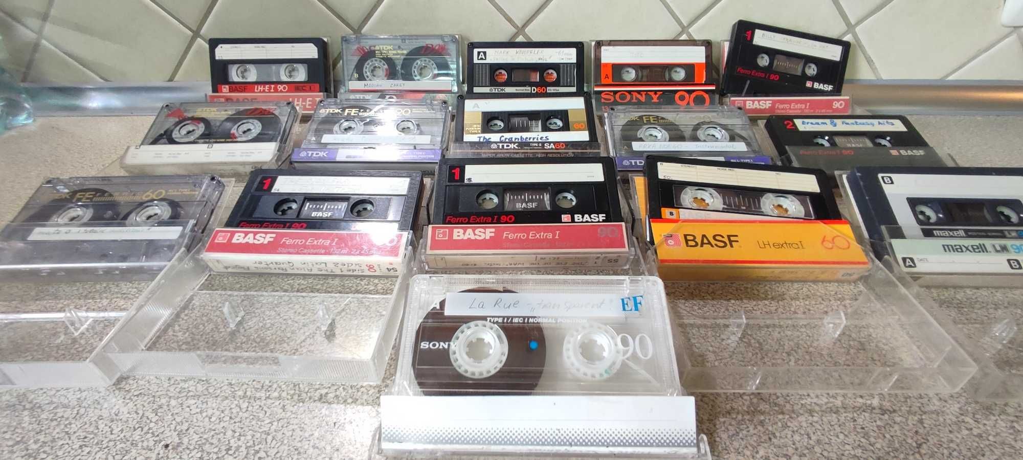 Markowe kasety z nagr.muzą 16szt(sony,tdk,basf).+10szt.gratis