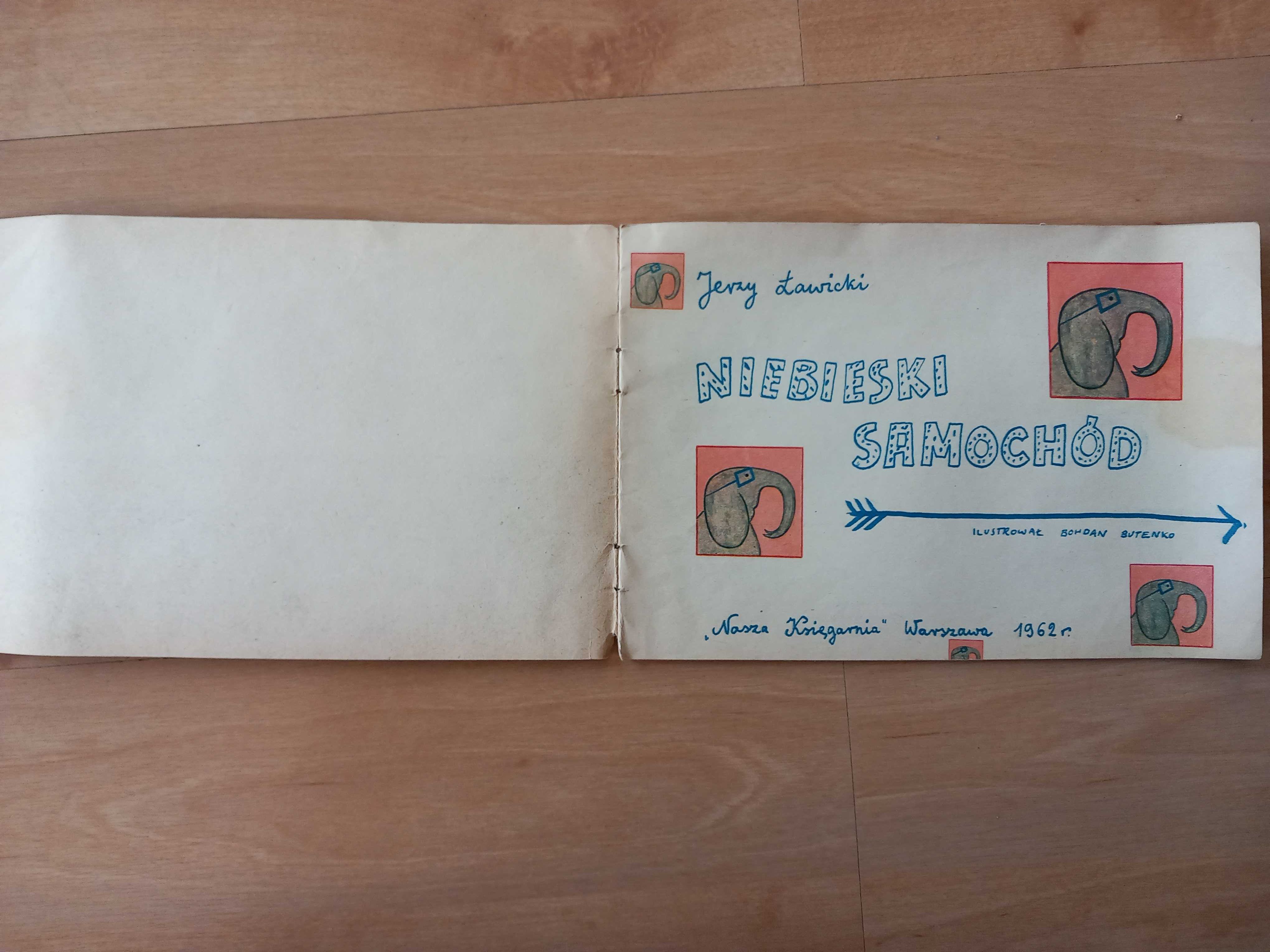 Niebieski samochód Jerzy Ławicki ilustracje Bohdan Butenko