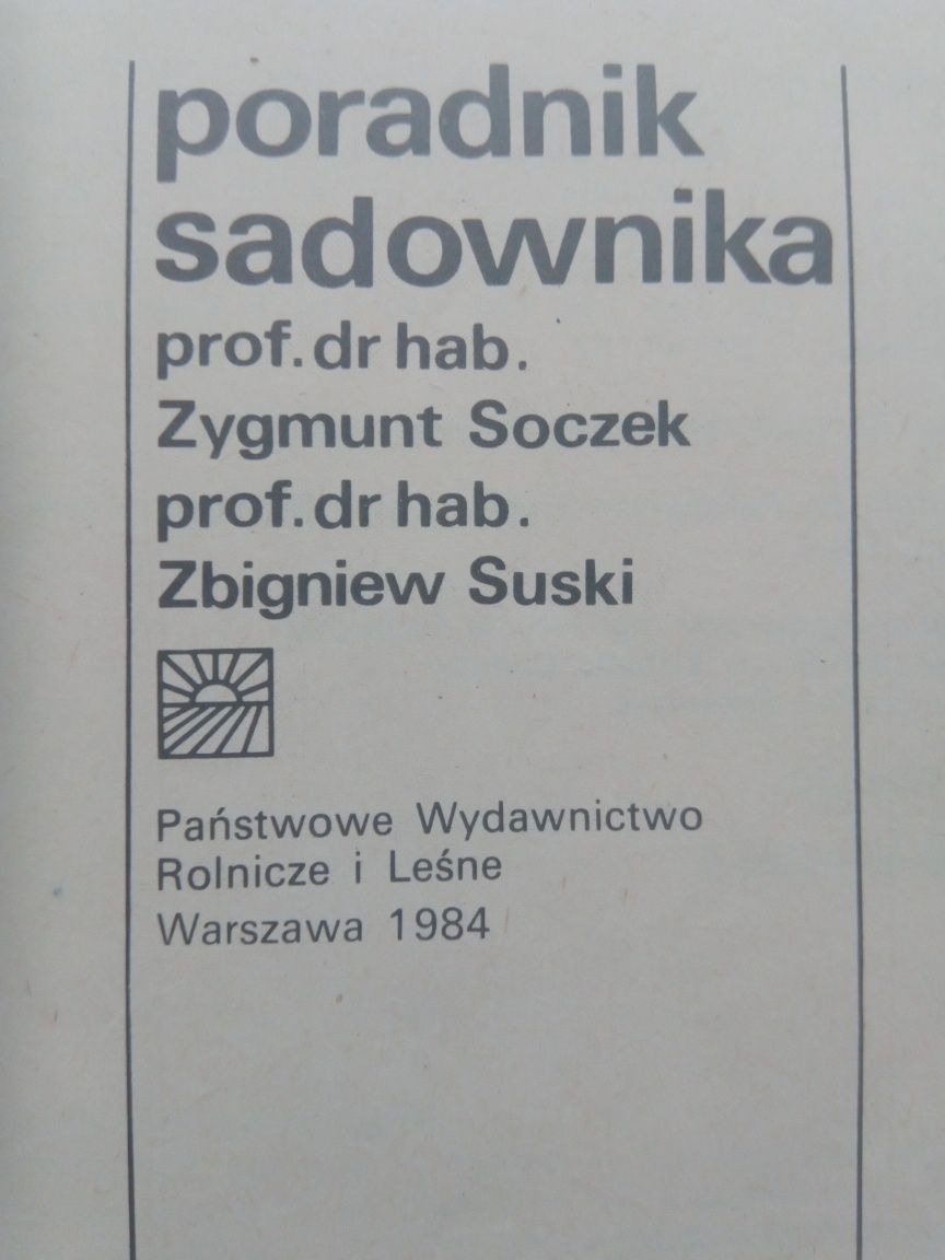 PRL Książka Poradnik sadownika.