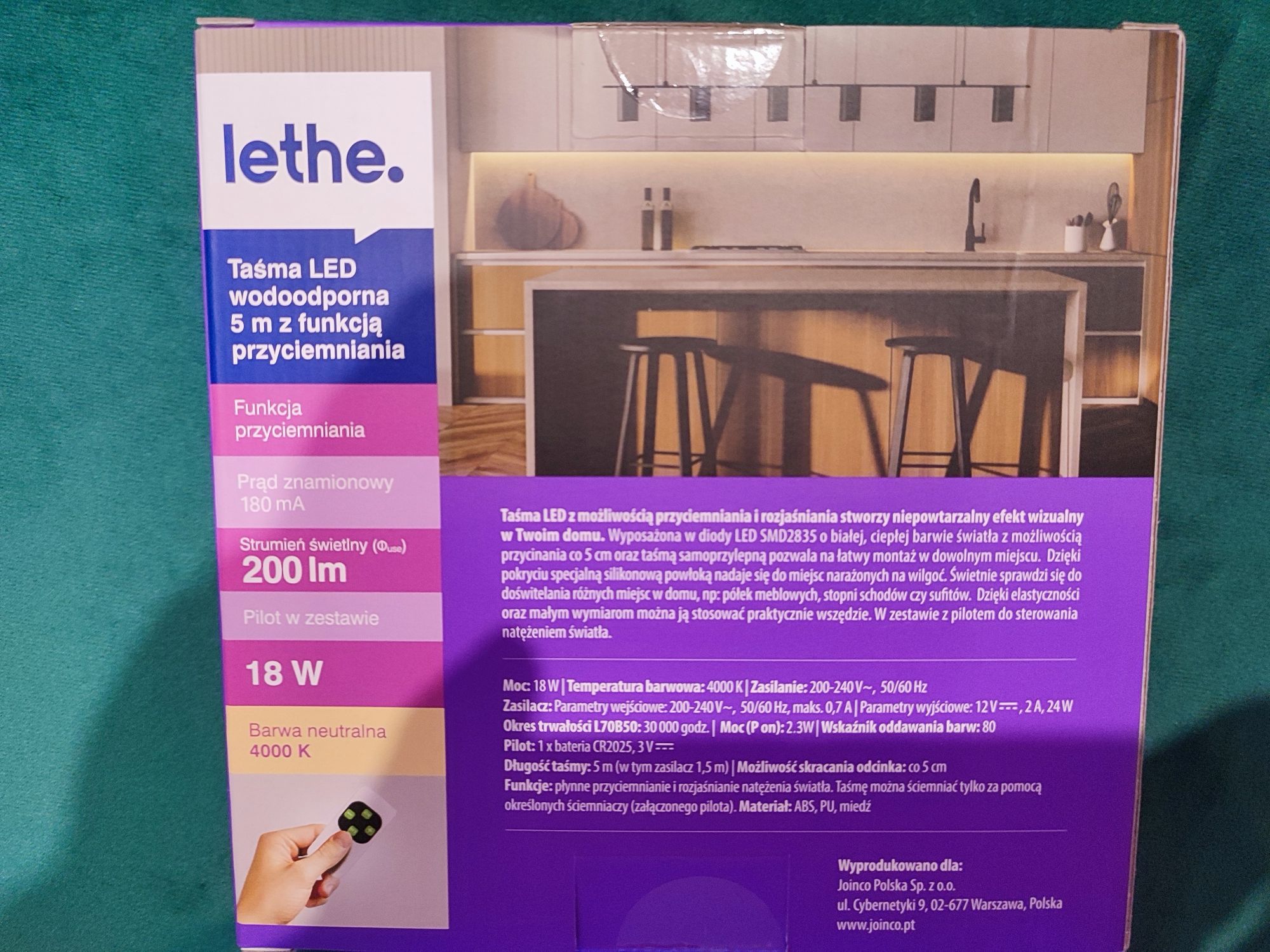 Taśma LED 5 m z pilotem NOWA lethe