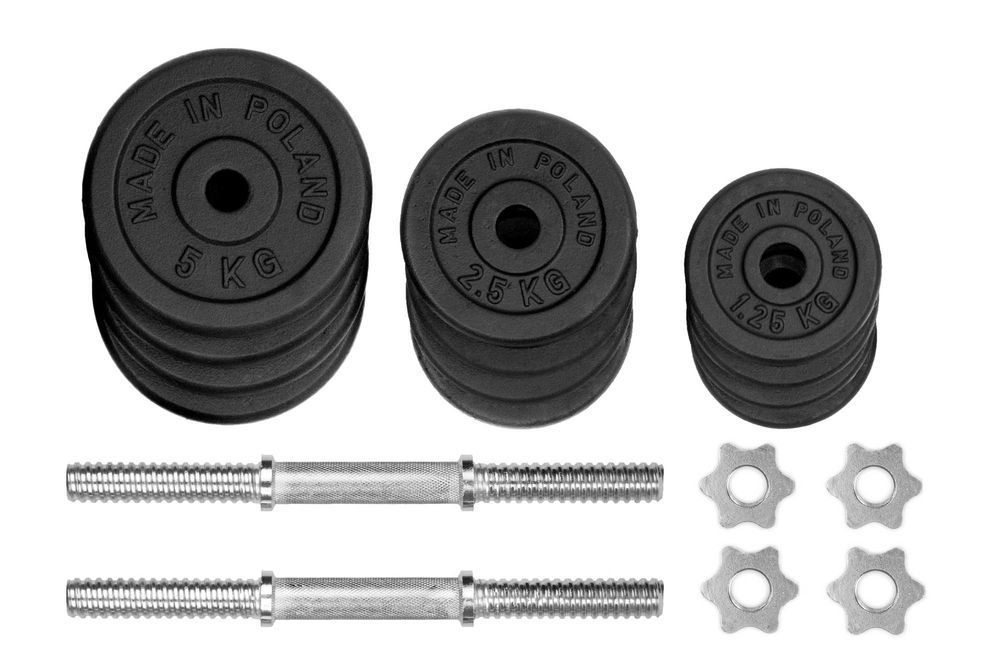 HANTLE ŻELIWNE 2x20kg gryf Talerze zestaw 40kg NOWE!!!