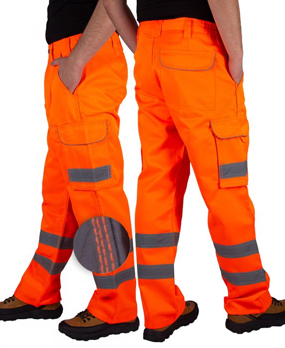 Spodnie Robocze Odblaskowe Ostrzegawcze Bhp 36/32