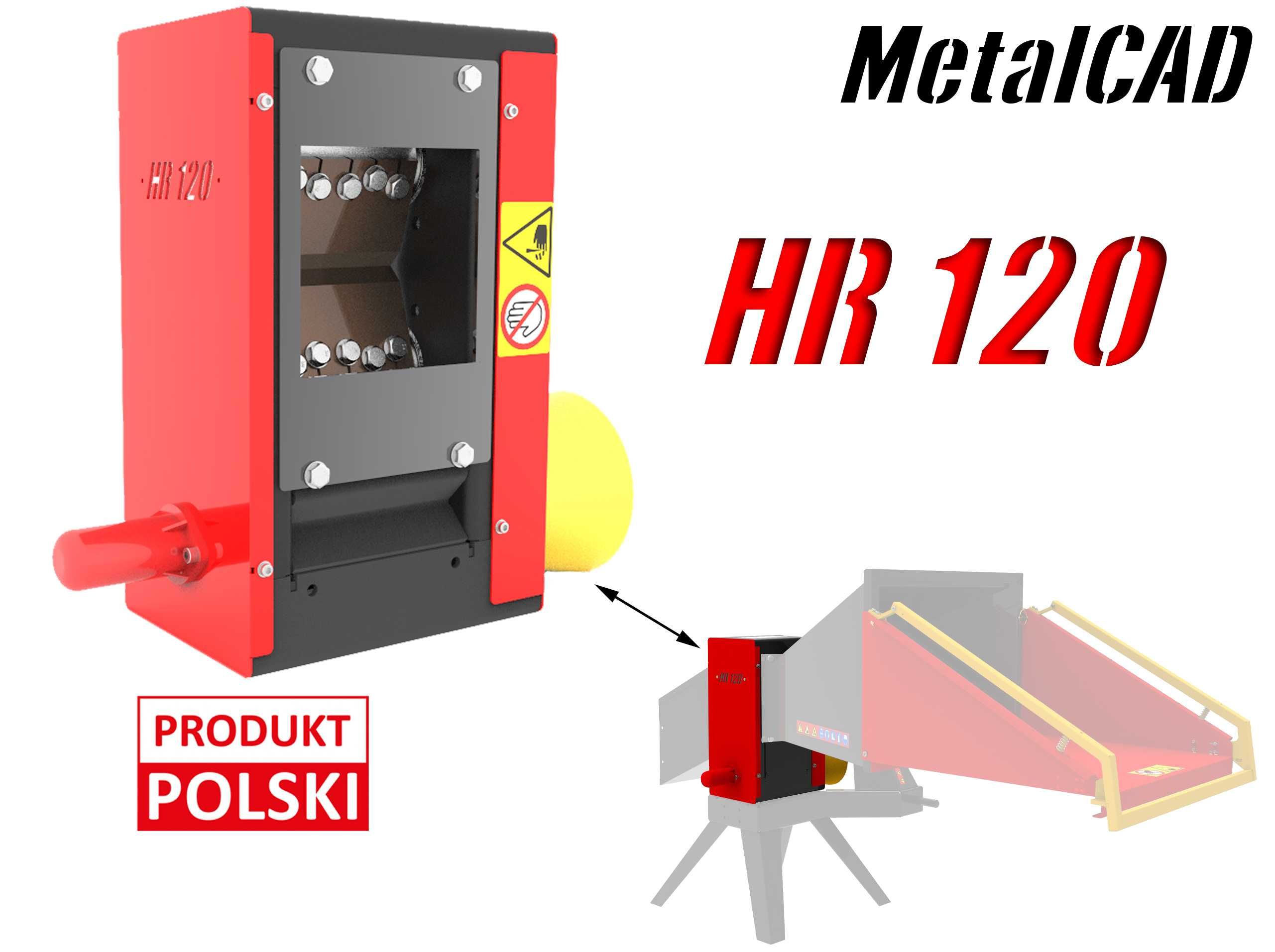 HR 120 - 8 NOŻY RĘBAK WALCOWY MECHANIZM Rozdrabniacz do gałęzi [11 CM)