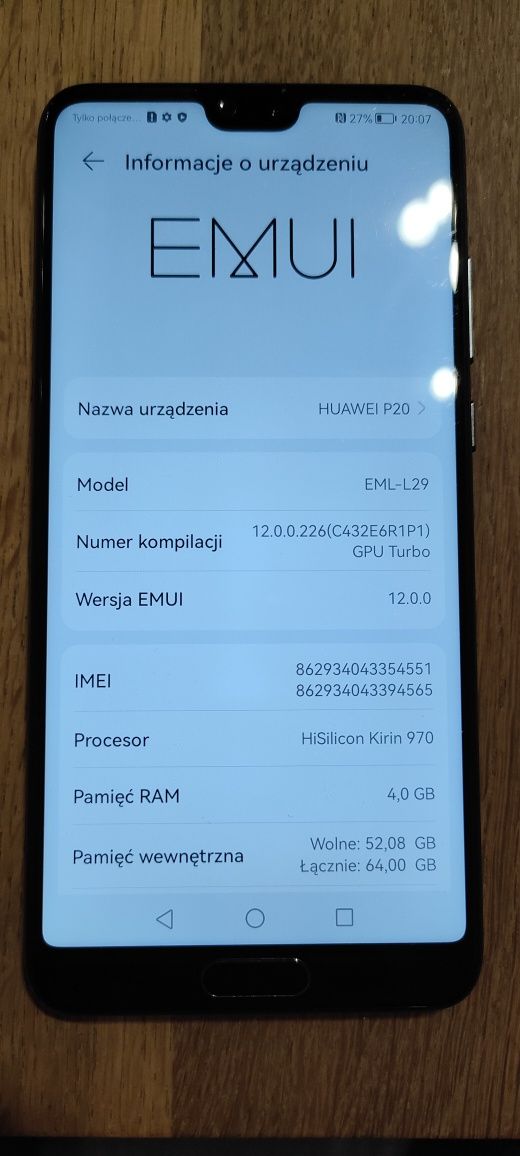 Huawei p20 EML-L29 64GB