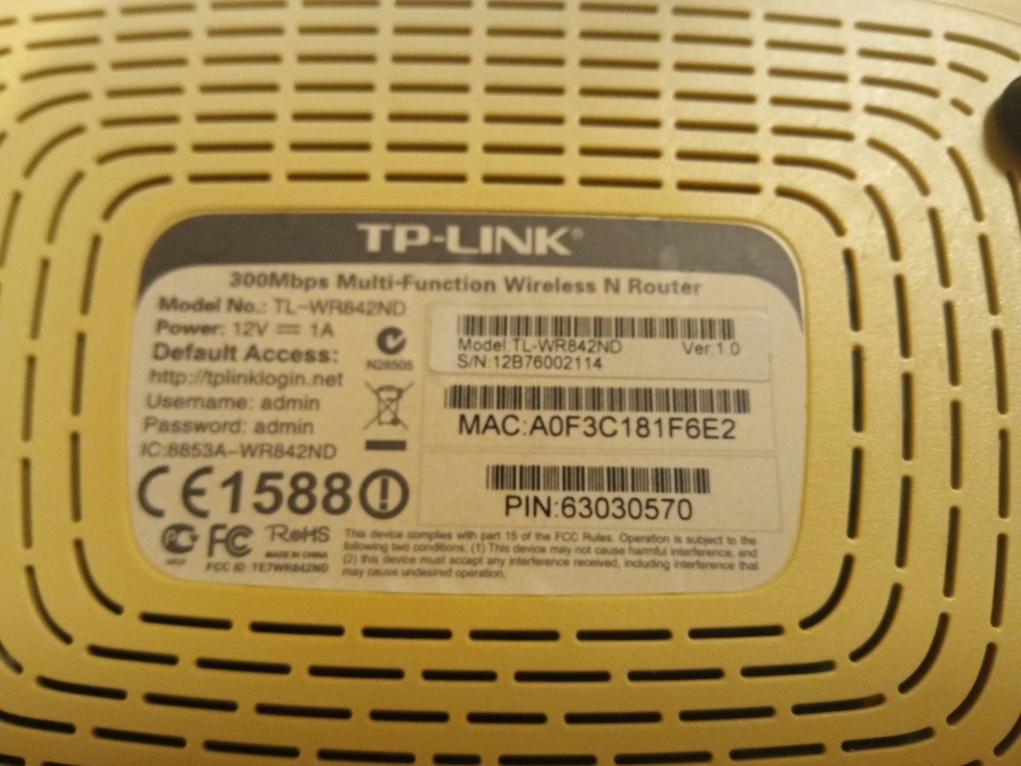 Router WiFi TP-LINK TL-WR842ND