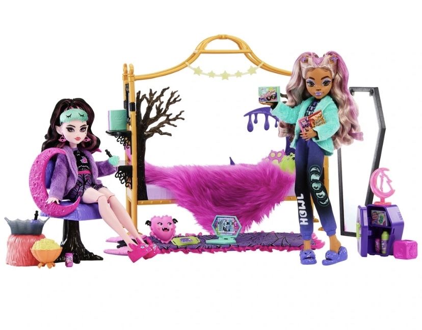 Шикарний величезний набір Дракулаура Клодін Creepover Monster high