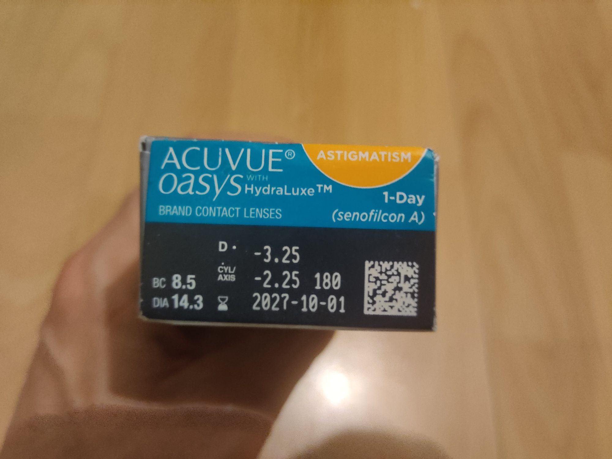 Soczewki jednodniowe acuvue -3.25 -2.25 180